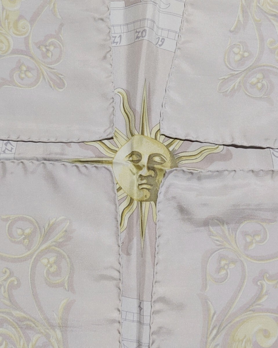 HERMES Carr 90 Dip Dye Scarf Astrologie Gray Astrology Dies et Hore Astronomy C
