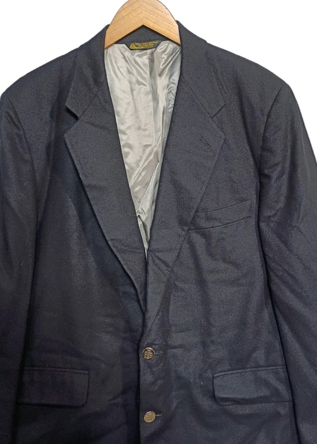 Linett Ltd for Bernard Allen Blazer 100% Wool Tailored Menswear Jacket USA UNION
