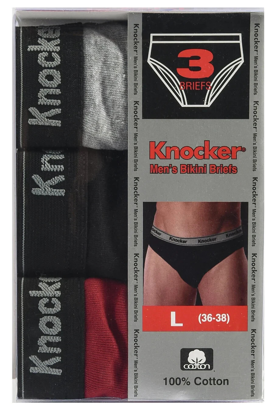 2 Pack Men’s ULTRA Cotton Knocker Bikini Brief TBand Underwear Assorted Colors