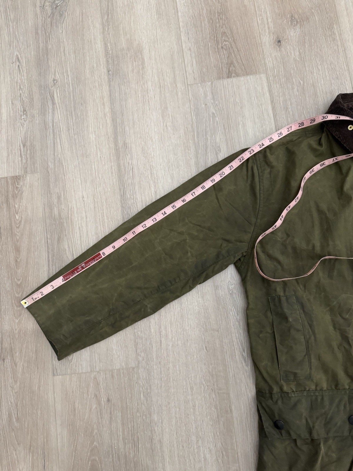 vintage Barbour A200 Border Waxed Olive Green Jacket 42/107CM Size L England