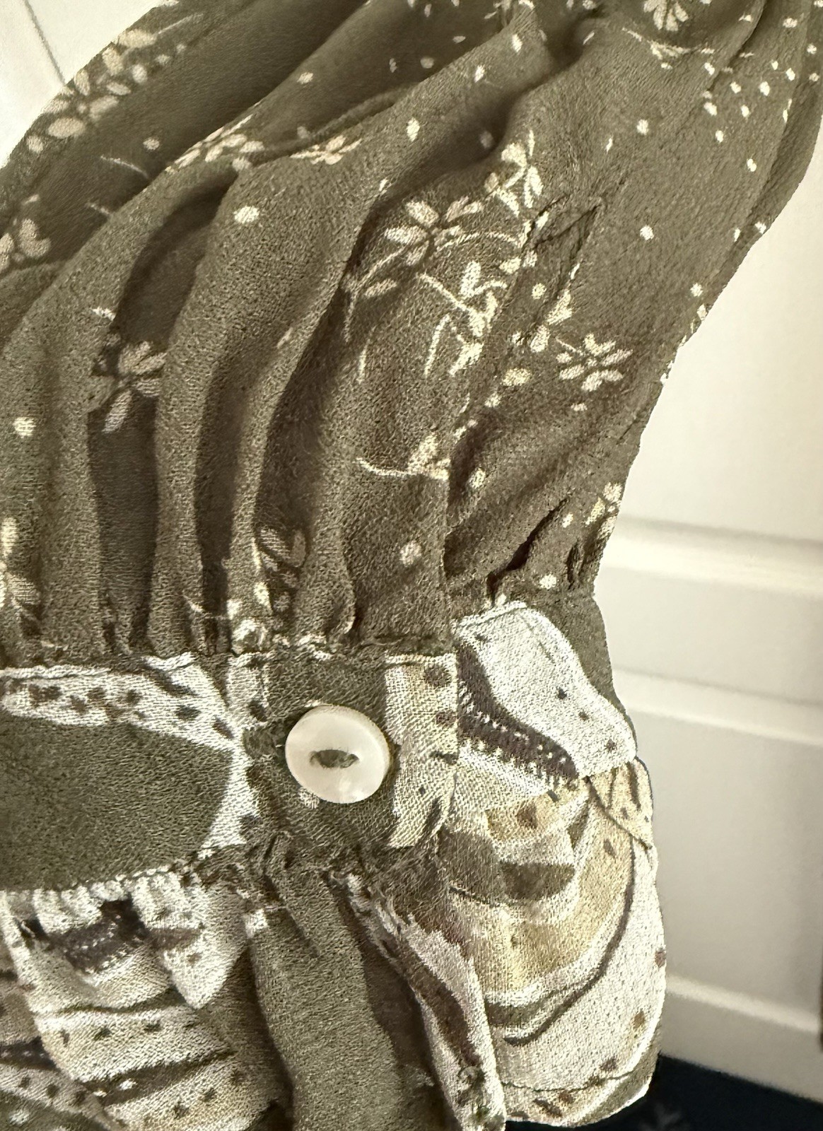 Monsoon Green Floral leaf Print Dress Size XL Midi Length , Regular Fit