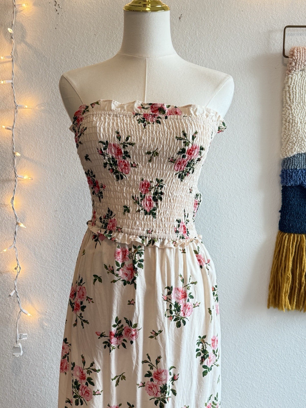 Happy x Nature Women’s XS Dress smocked Floral Boho By Kate Hudson