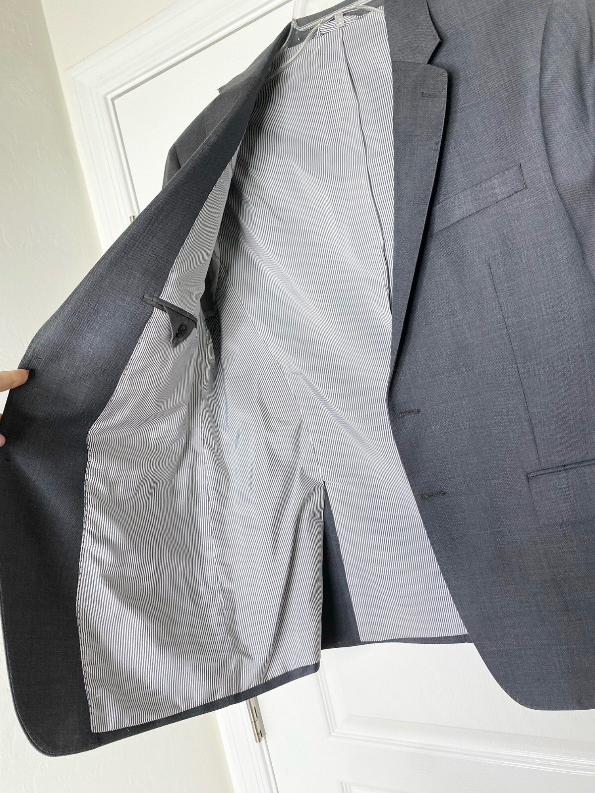 TODD SNYDER Charcoal Mayfair Fit Wool Sutton Blazer Suit Jacket Sport Coat 44R