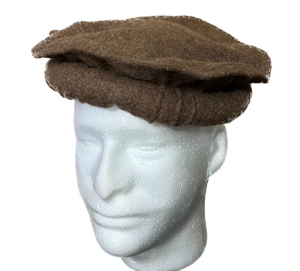 Afghan Pakistan Chitrali Pashtun Tribal Pakol Cap Tupi Kufi Topi Hat Dark Brown