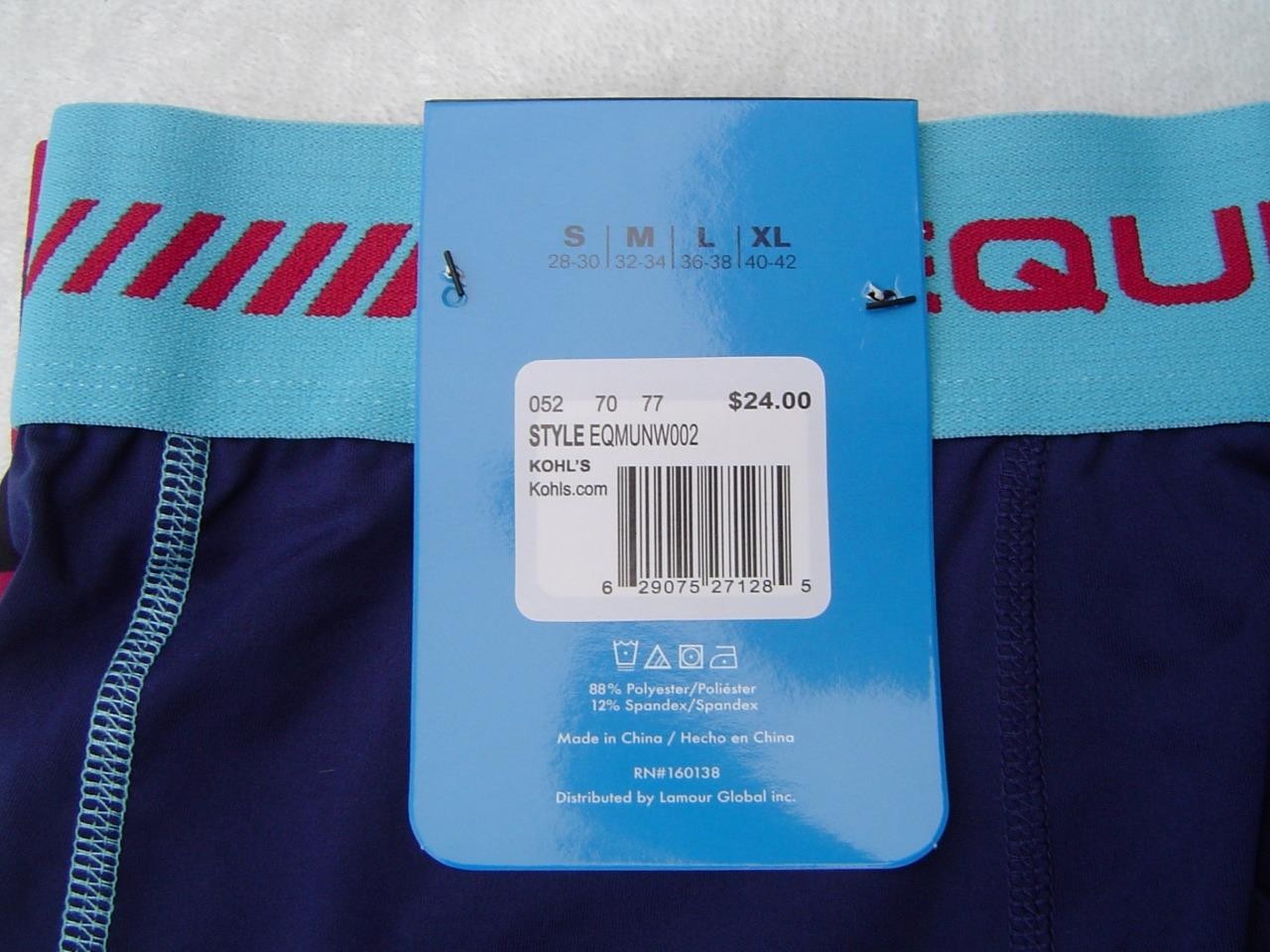 NEW MENS 2 PACK EQUIPO BOXER BRIEFS NAVY/MULTI AND NAVY SIZE MEDIUM 32-34