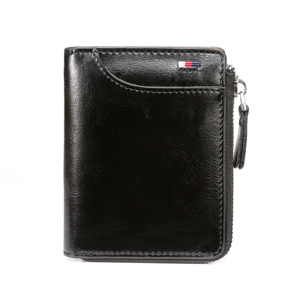 Mens Wallet RFID Blocking Leather Credit Card ID Holder Zipper Purse Waterproof