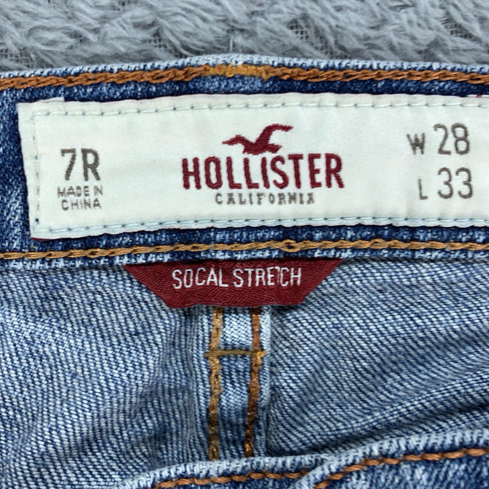 Hollister Socal Stretch Bootcut Jeans Women’s Size 7 Reg Blue Denim Faded