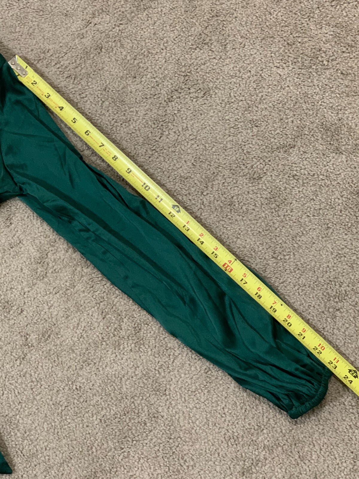 Lyaner Wrap Dress Women Size Medium Emerald Green Silky Tie Front Balloon Sleeve