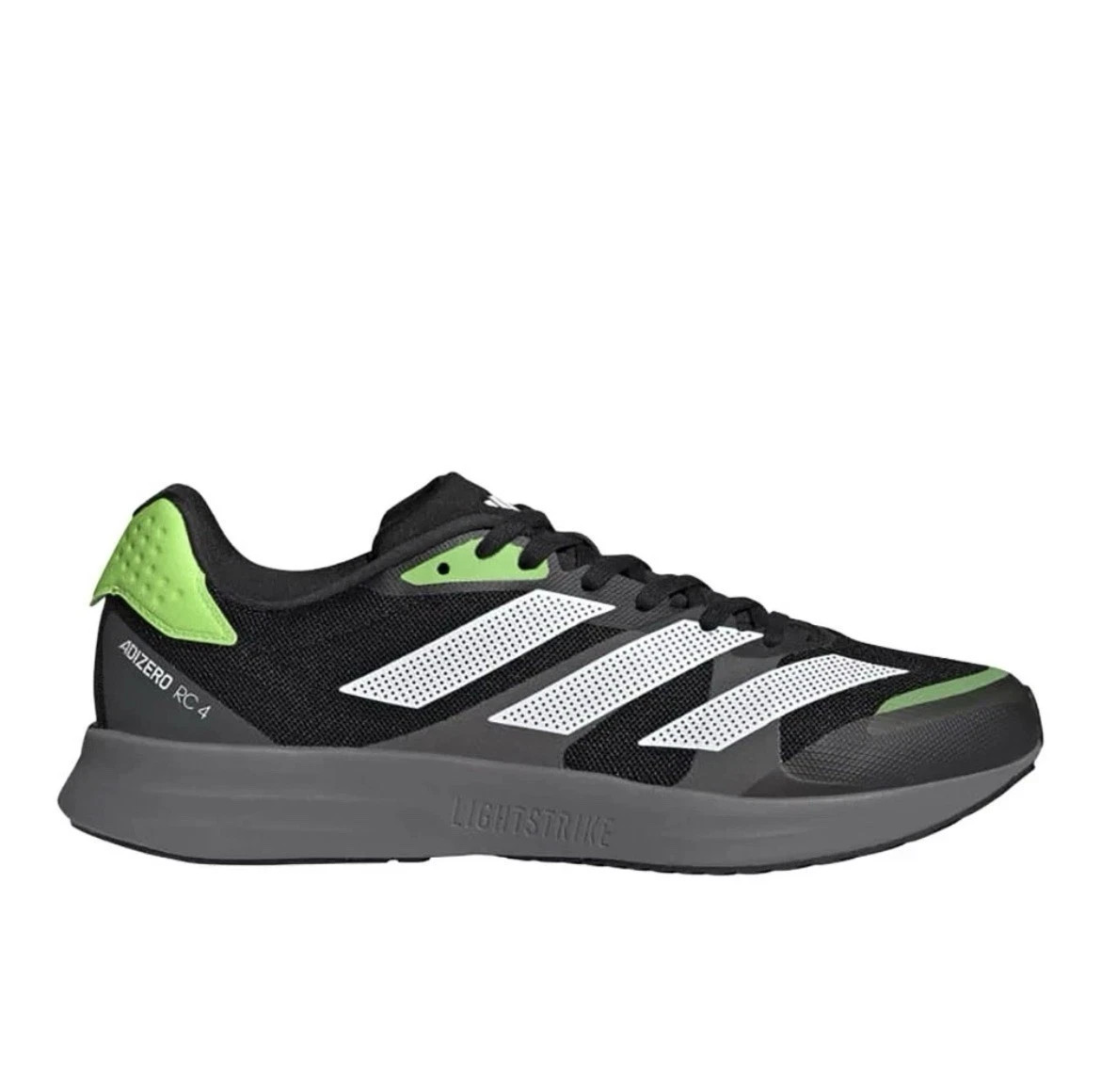 NIB Adidas adiZero RC 4 Black Solar Green Athletic Shoes Men’s Size 12 GX6660