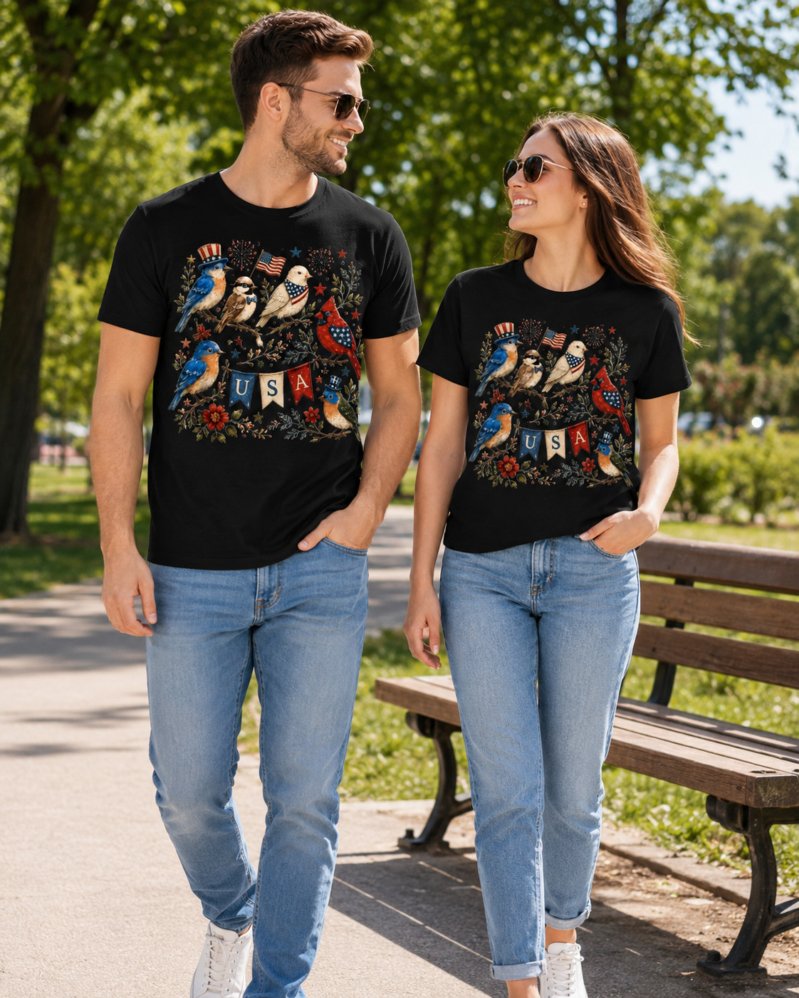 Bird 4th July T-Shirt USA 250th Anniversary