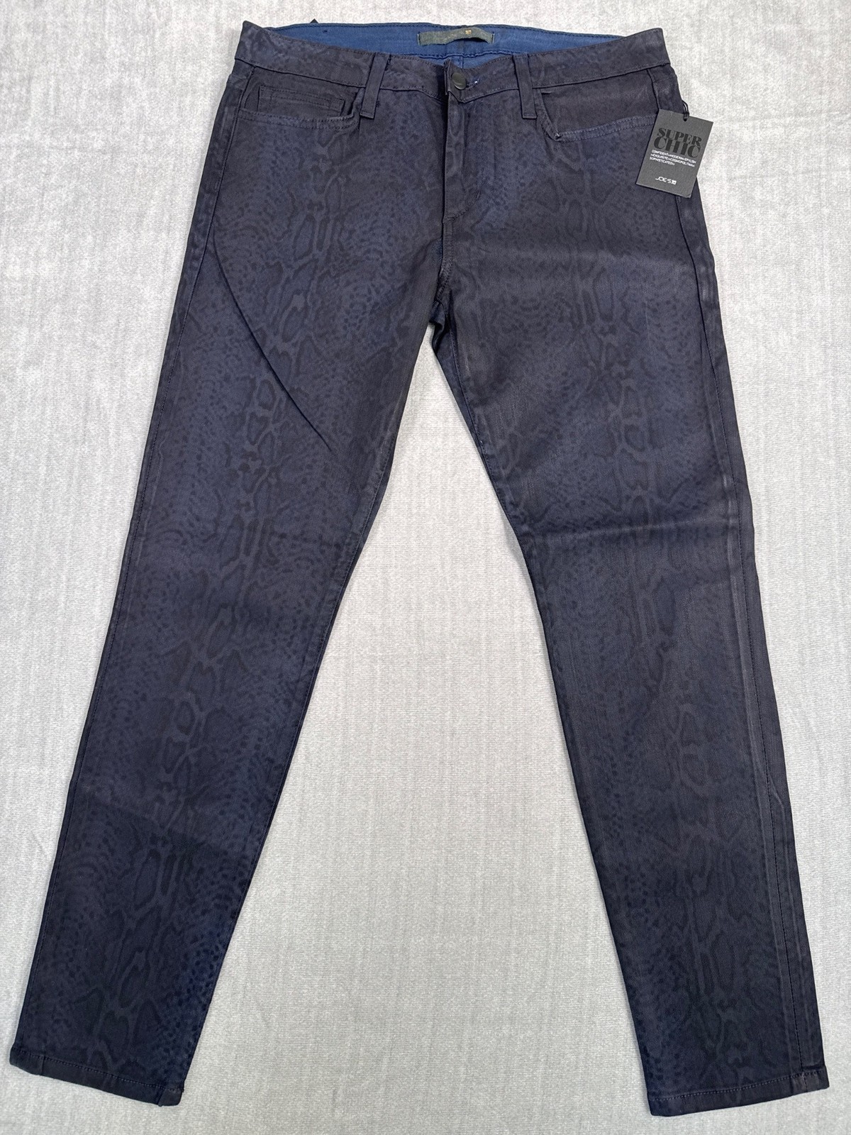 JoeS5B Super Chic Skinny Ankle Denim Pants Midnight Blue W29 Snake Casual Retro