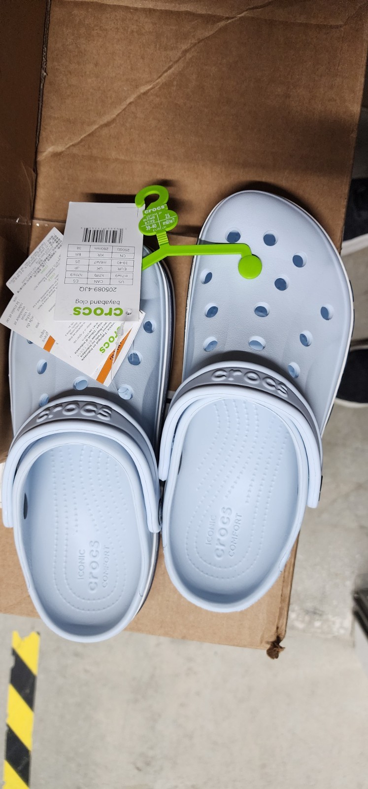 Crocs Bayaband Clog in the Mineral Blue colorway (product code 205089-4JQ).