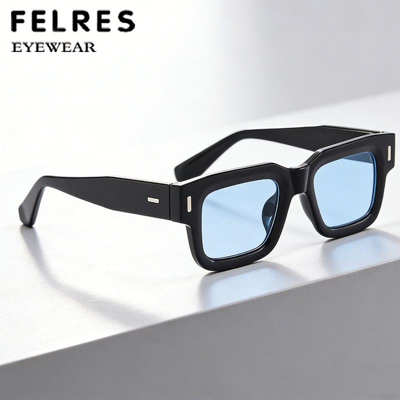 Men Square Tinted Reading Glasses Women Thick Frame Presbyopic Sunglasses +6.0
