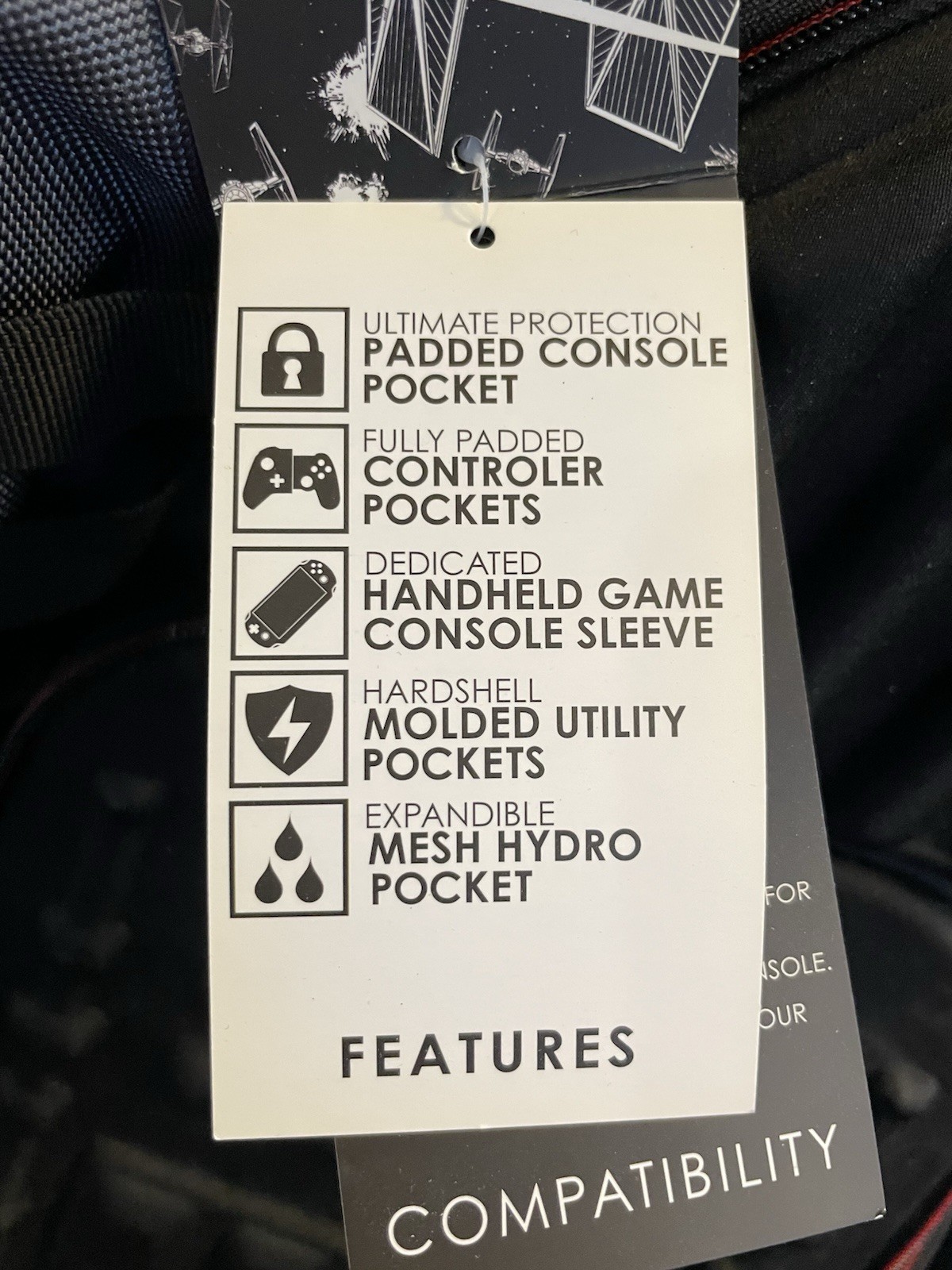 NEW Unused Darth Vader Gaming Backpack (Bioworld)