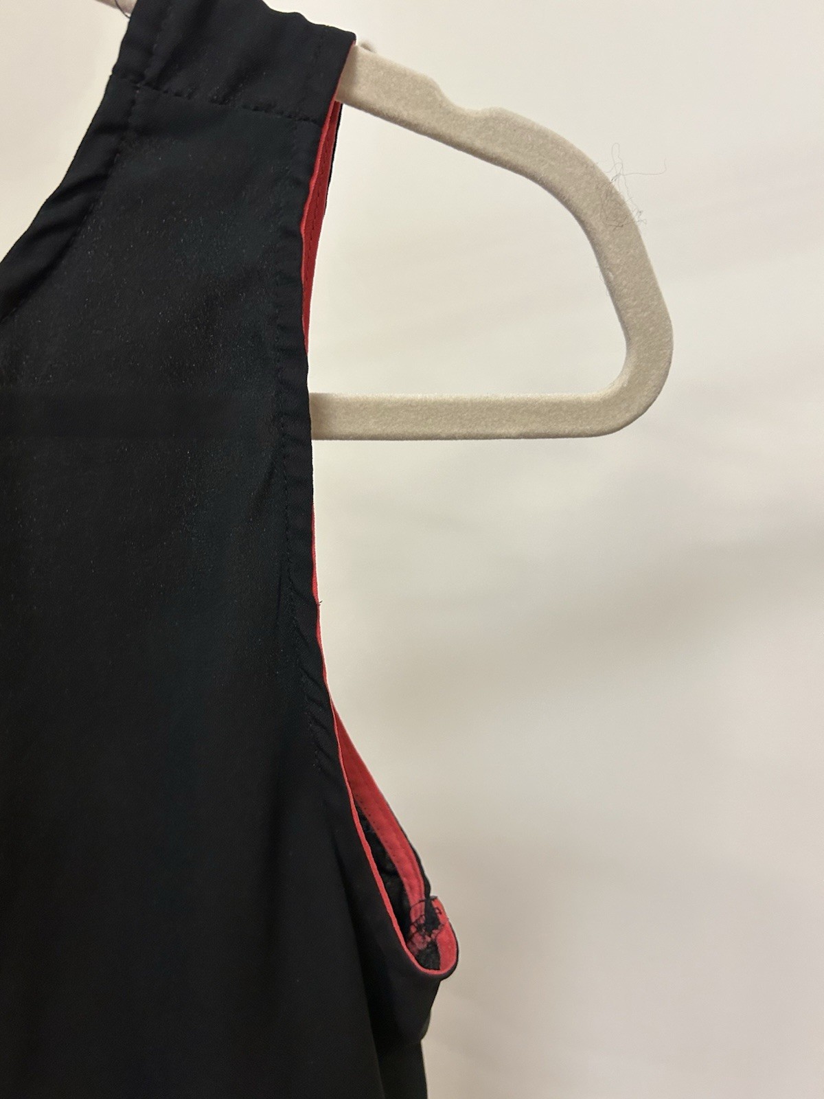 Bongo Y2K Women’s Black tank top zip-Up Top W coral Detail Size Lg sleeveless #9
