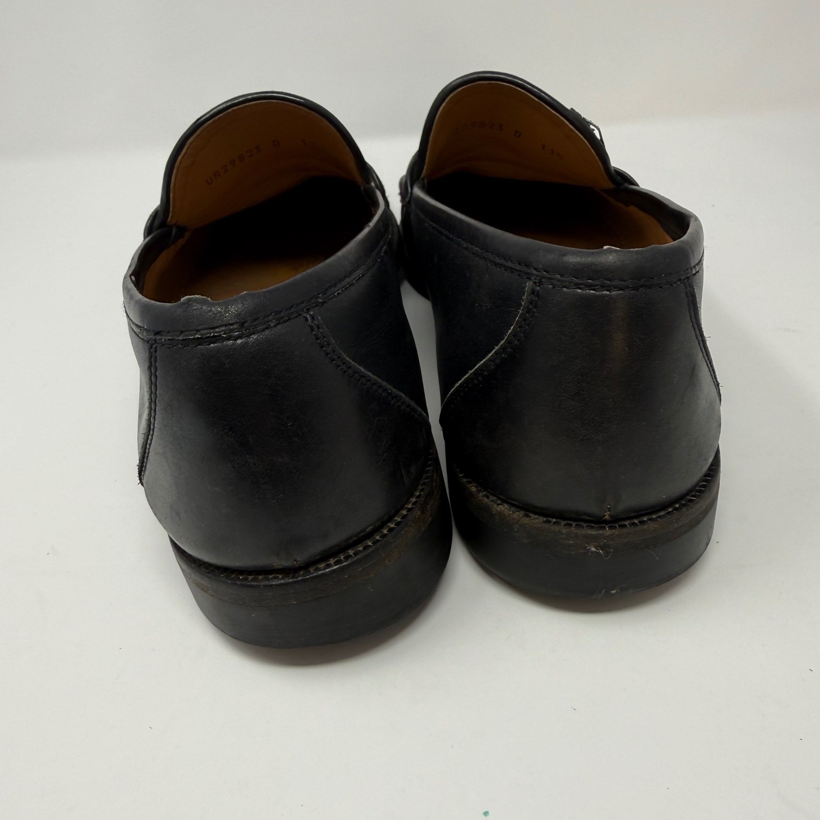 Salvatore Ferragamo Mens 11.5 Black Leather Gancini Bit Loafers FLAW