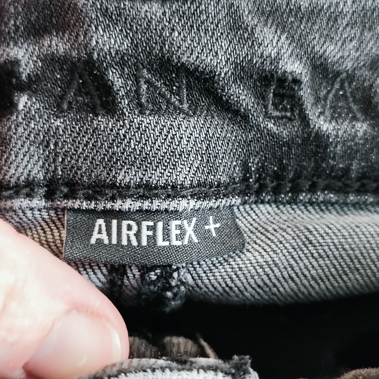American Eagle Airflex+ Skinny Distressed Black Jeans Mens 32×33 grunge rock