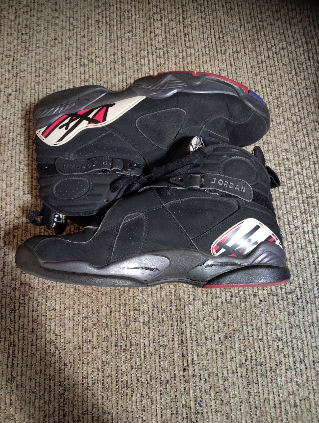 Jordan Air Jordan 8 Retro Playoff 305381-062 Black/True Red High Top Size 11.5