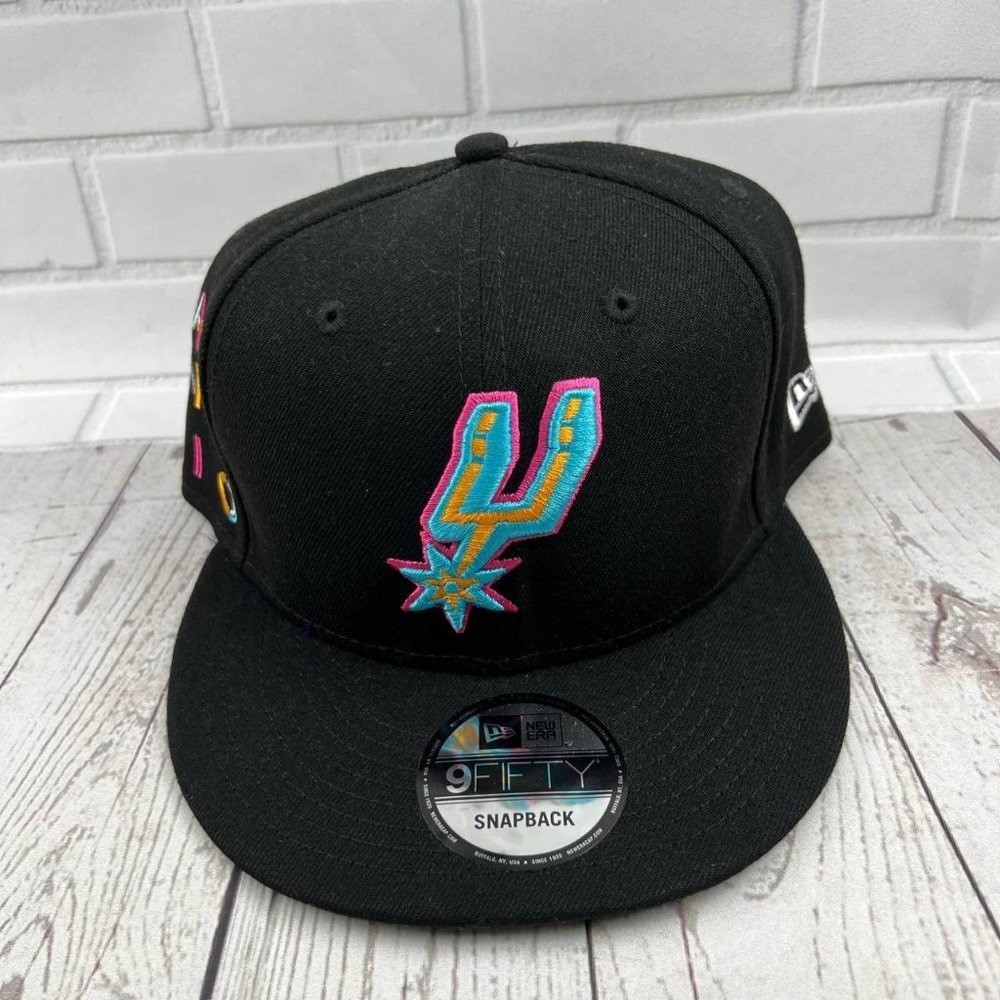 San Antonio Spurs NBA 9Fifty New Era Hat Snapback Cap Black New Men