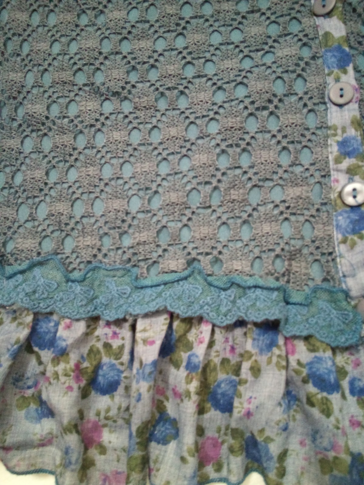Pretty Angel Cardigan Sweater Womens S Blue Whimsigoth Dark Fairy Grunge