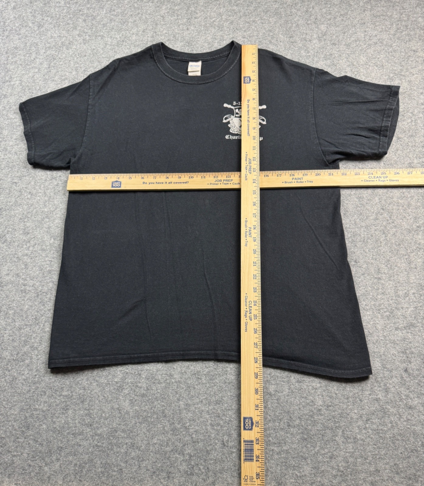 Comanche 5-15 Cavalry Charlie Troop Indian Large Black Military Shirt tiny hole