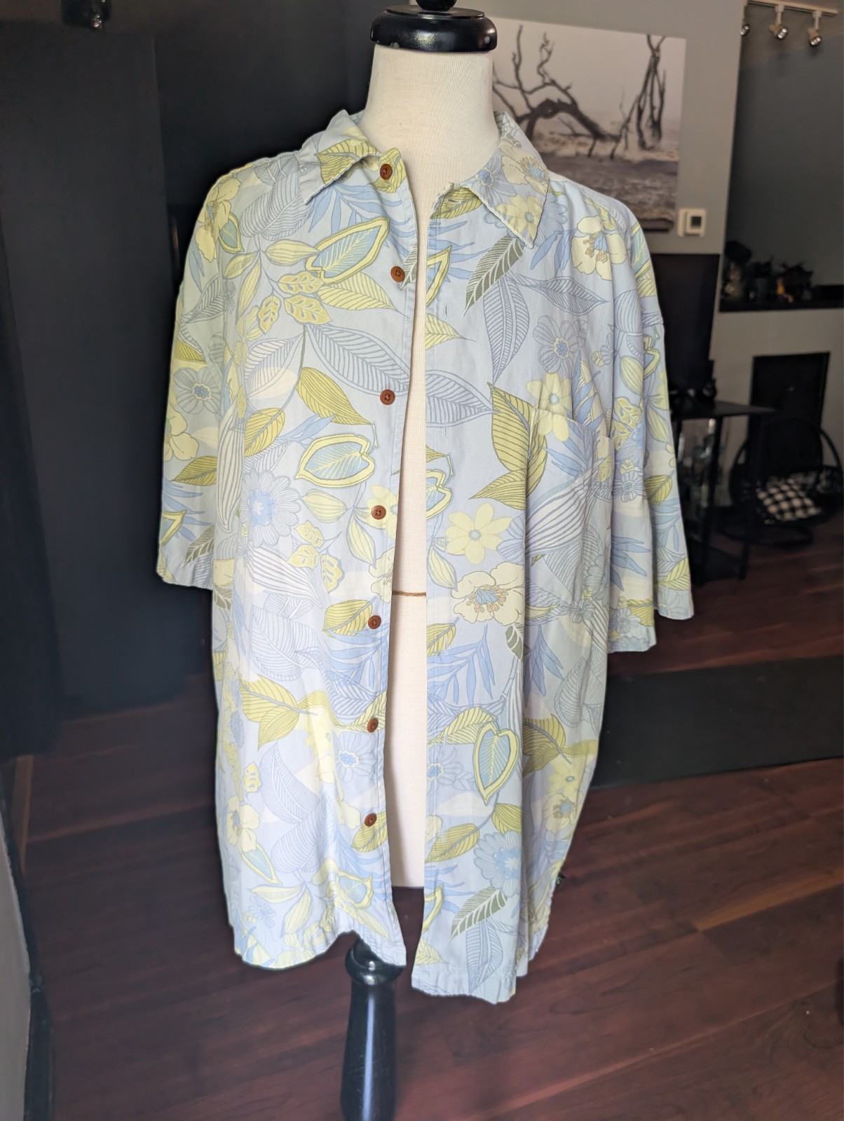 Saltaire Hawaiian Shirt Short Sleeve Casual Travel Beach Summer Mens Size: XL
