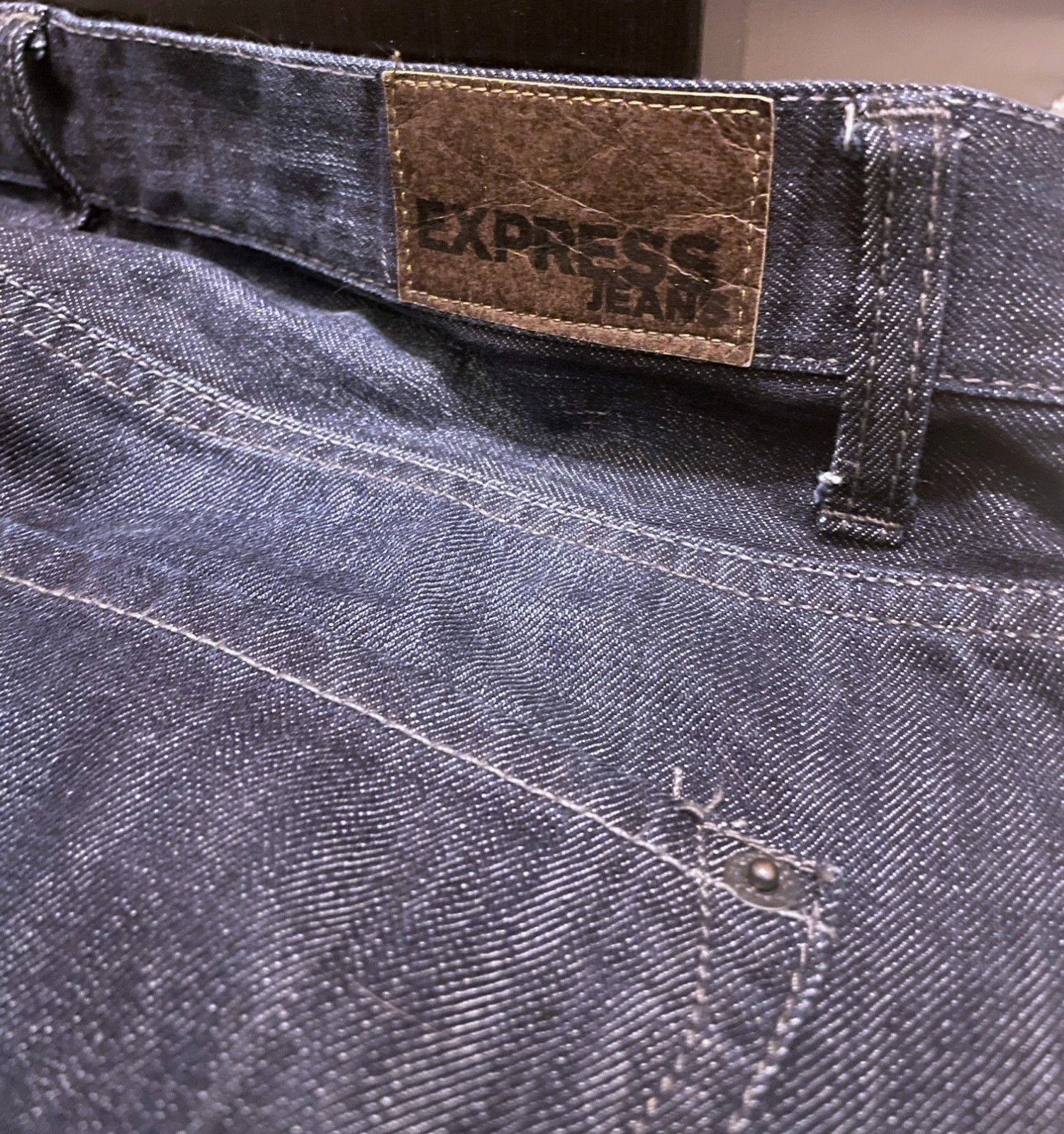 Express Kingston Jeans Men’s 34×34 Dark Wash Blue Classic Bootcut 100% Cotton