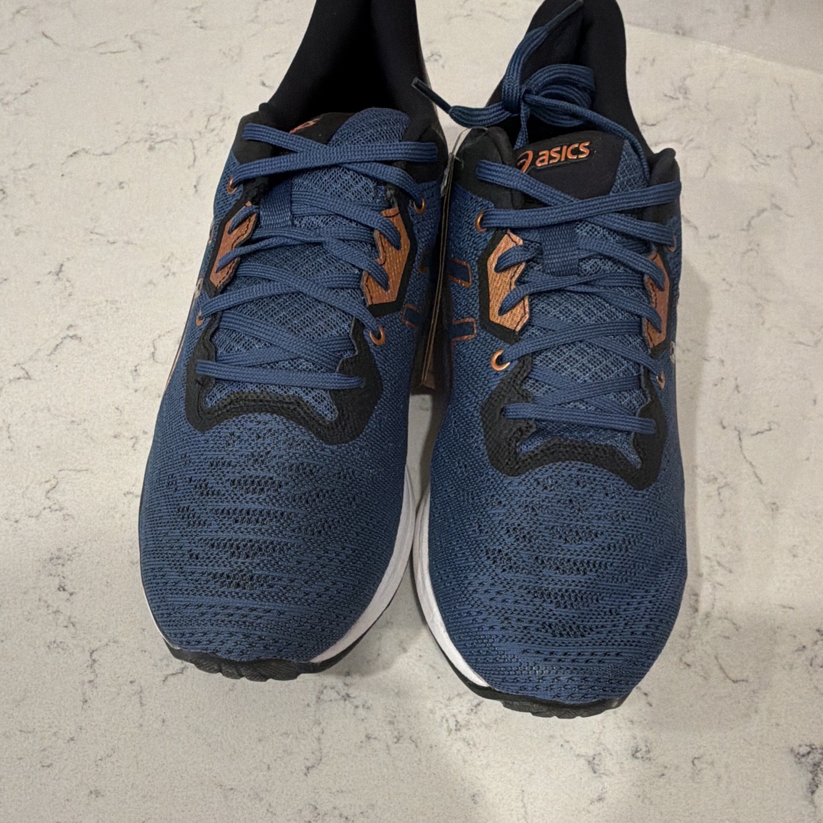 ASICS Men’s Athletic Ezeride Low Top Lace-Up Sneakers Blue/Bronze 1011B788-400