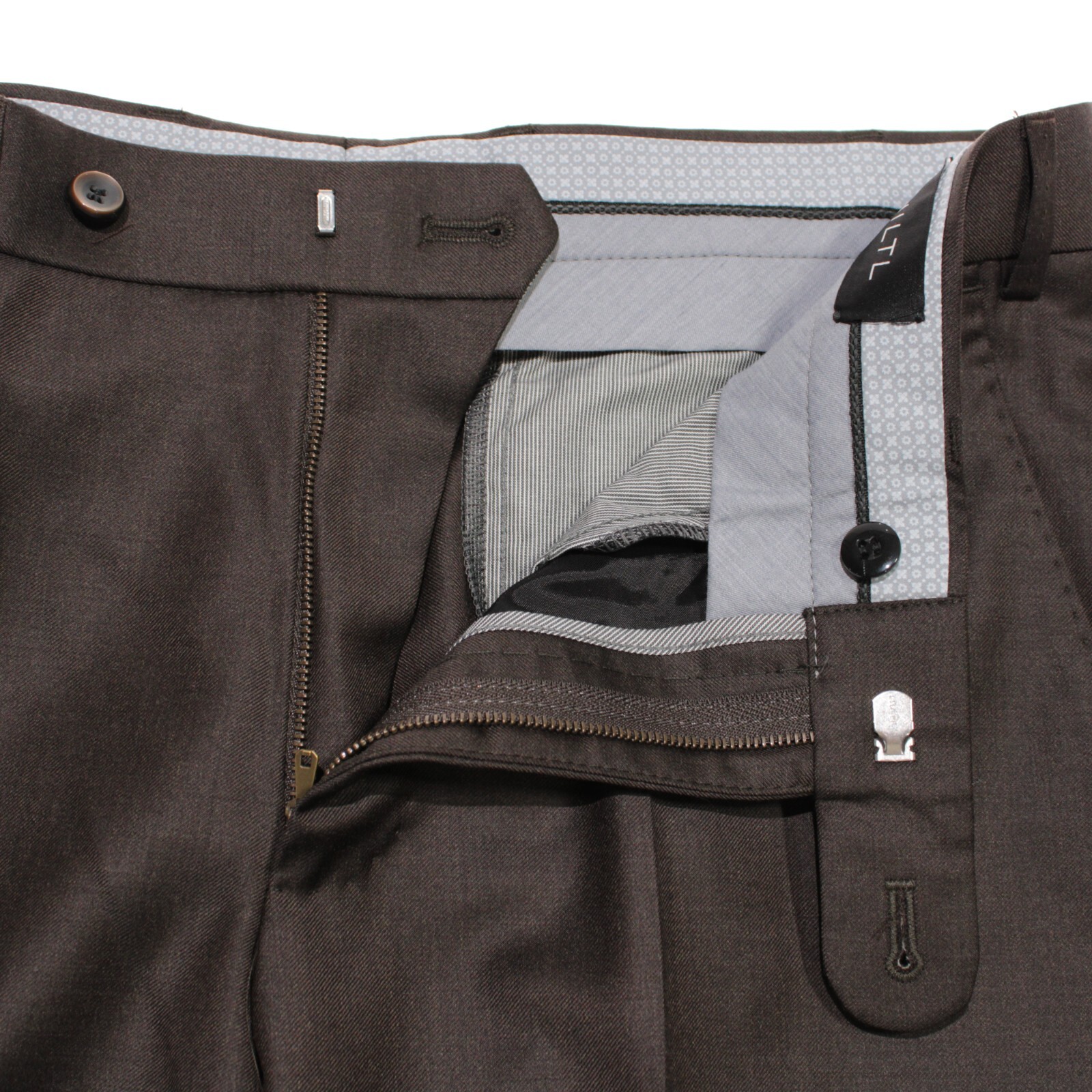 Hiltl NWOT Vitale Barberis Canonico Wool Dress Pants Size 32 US DiBiella Brown