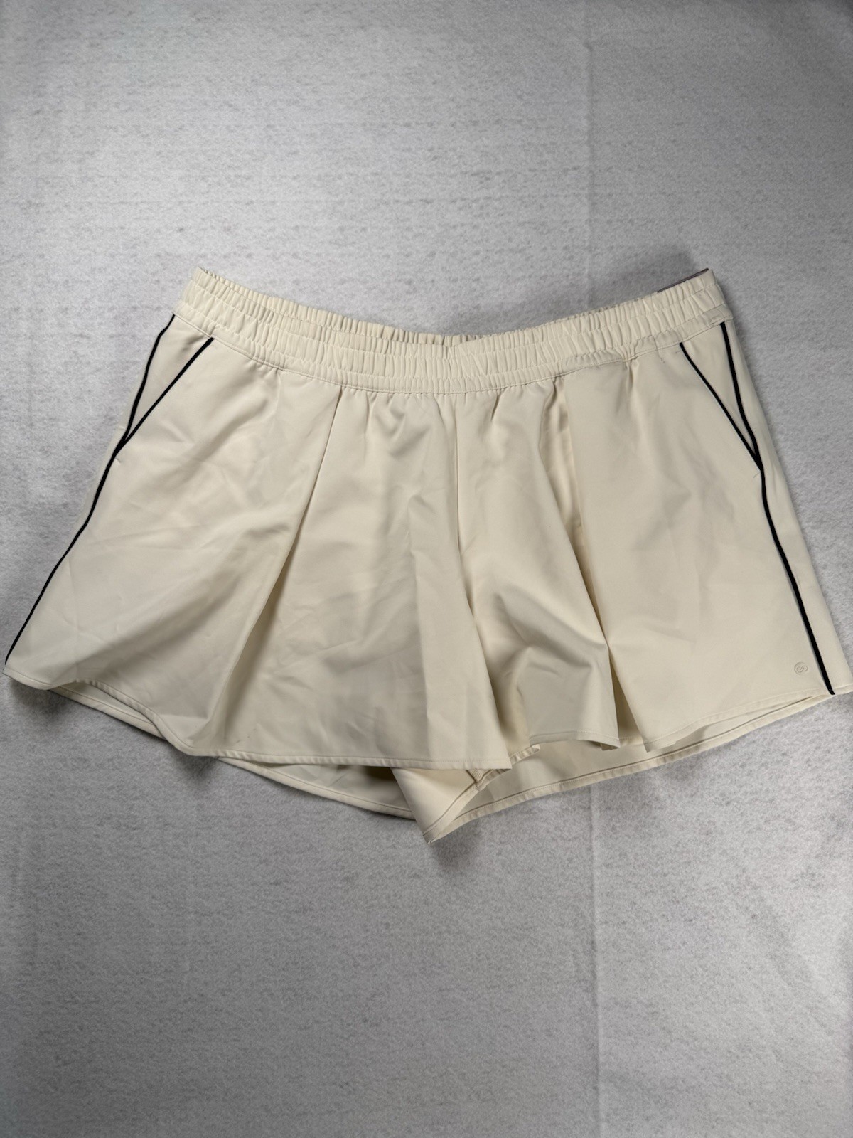 CALIA Golf Skort XXL Ivory/Black Pull-On Relaxed Fit Built-In Shorts