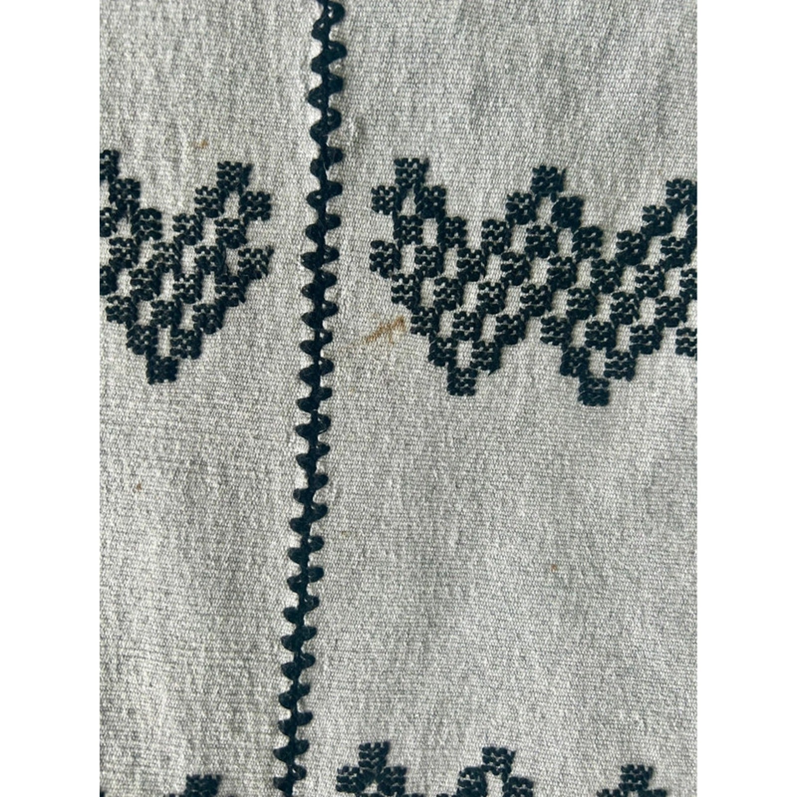 Pippa Holt No 212 Handwoven Cotton Three Panel Kaftan Grey Black One Size Beach