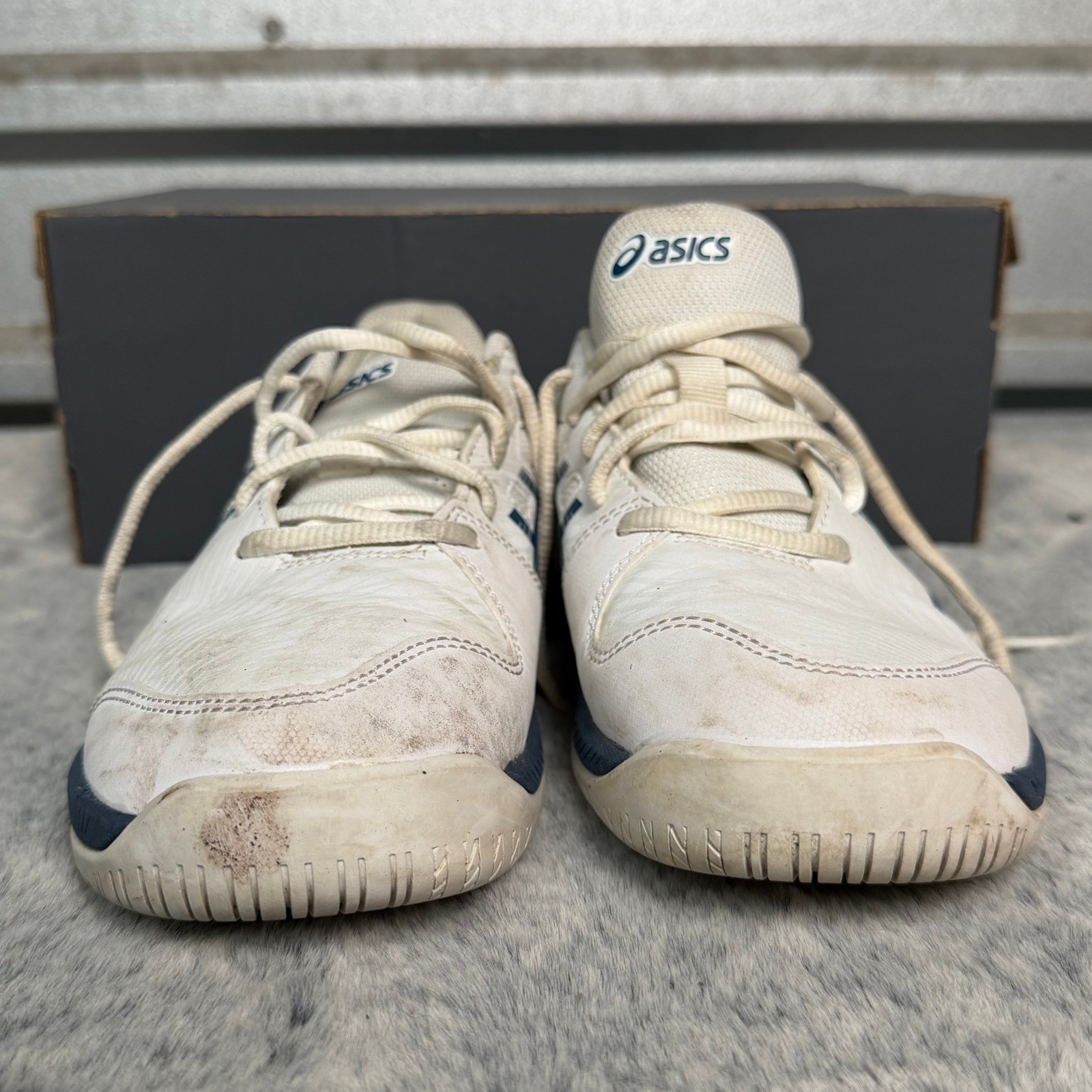 Asics Gel-Game 9 Womens Tennis Shoes White Dive Blue 1044A052 Size 6.5