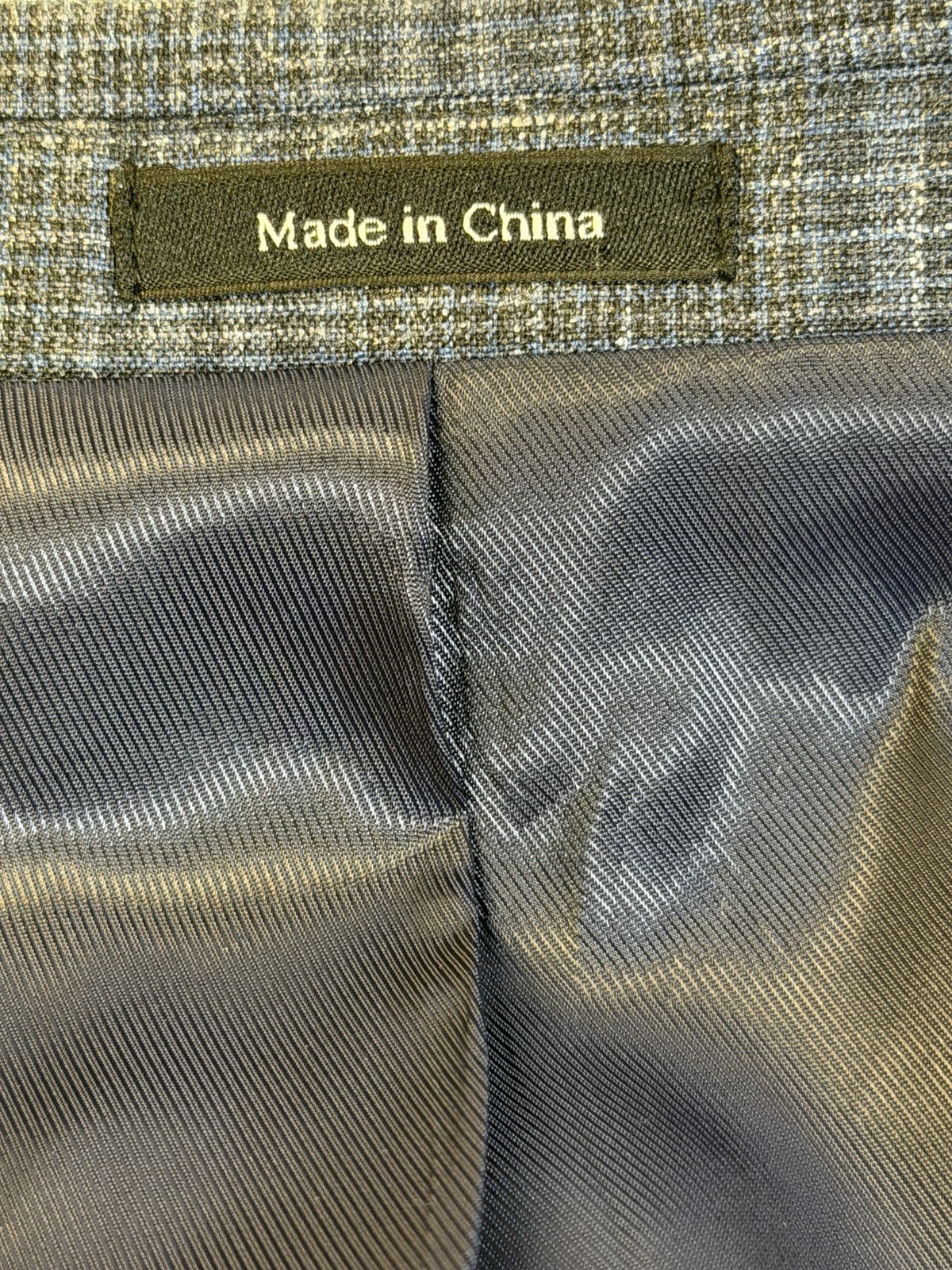 Pronto Uomo Platinum 40R Blue Plaid Sport Coat Wool Silk Linen 2 Button Blazer