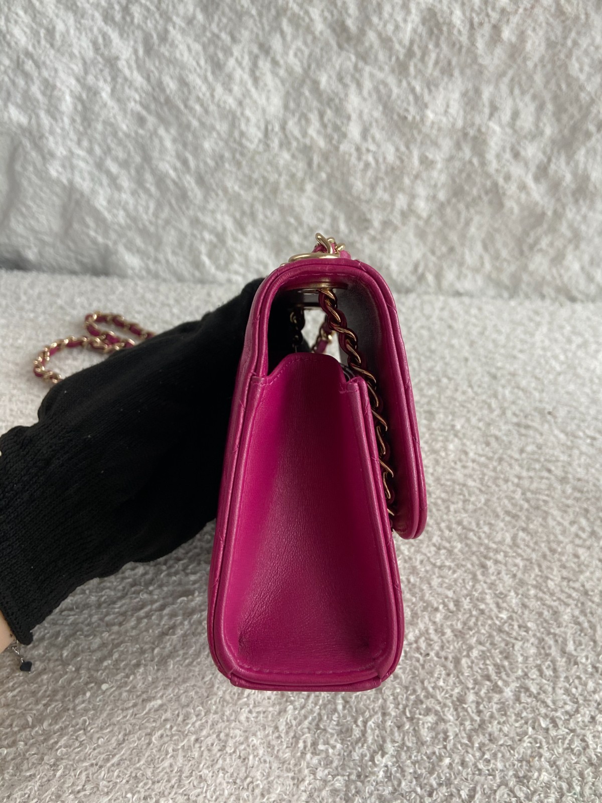 Chanel Trendy CC Mini Hot Pink Lambskin Gold Hardware Pre-Owned