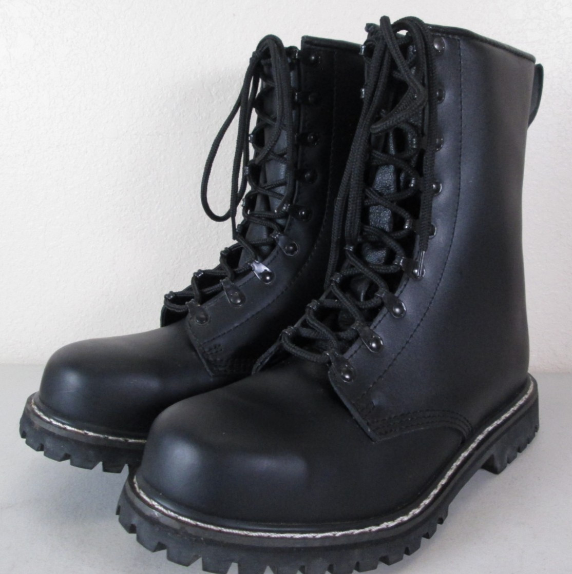 NEW Mil-Tec Mens Steel Toe Black Boots Size 44 (US 10.5)