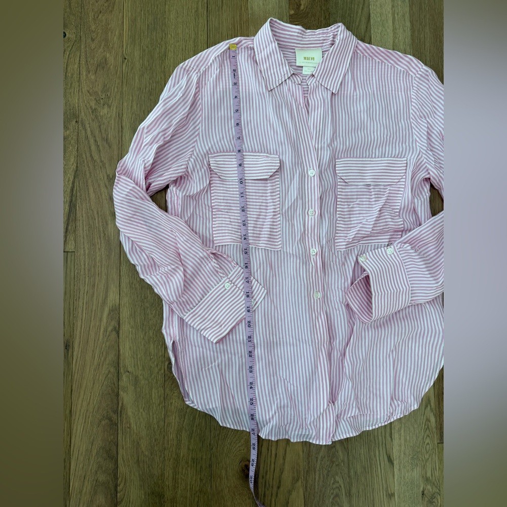 💗 Maeve by Anthropologie Striped Button-Down – Size S ✨