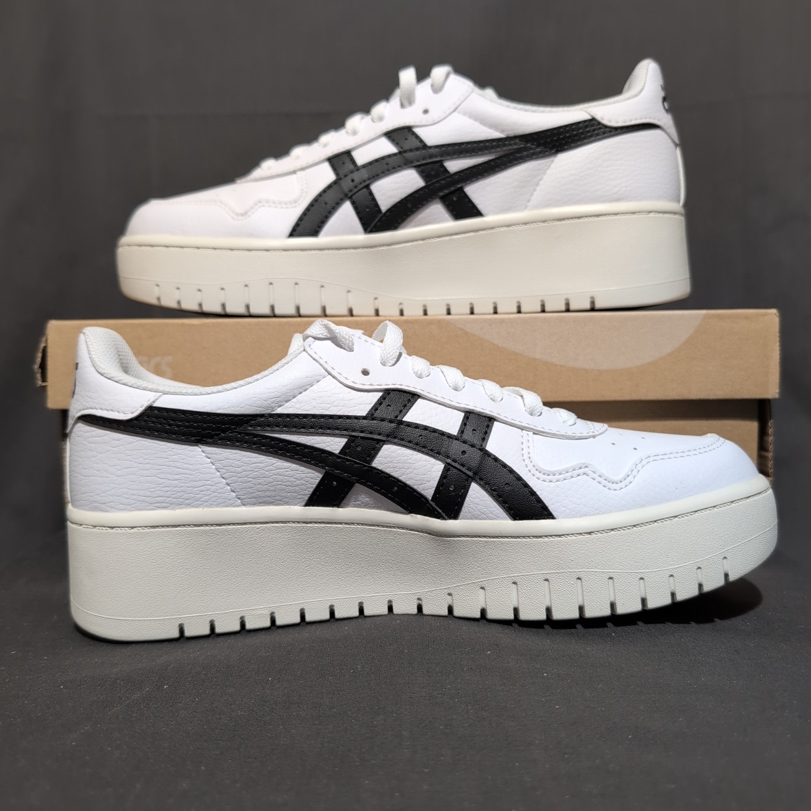 Asics Japan S PF Platform Shoe Men’s 9.5 Women’s 11 White Black Sneakers