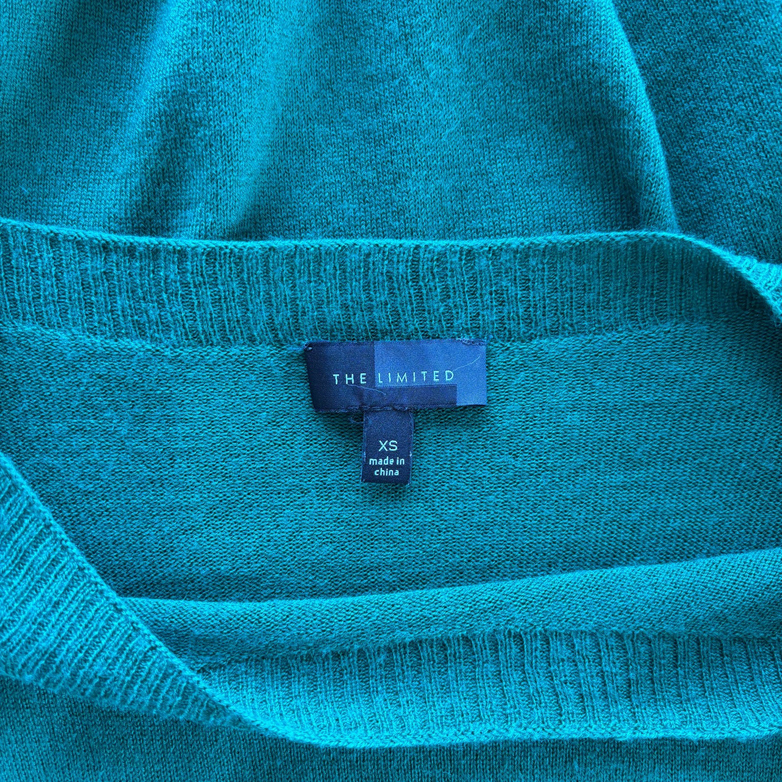 2010s The Limited Wool Blend Boat Neck Lightweight Knit Batwing Sweater Top XS