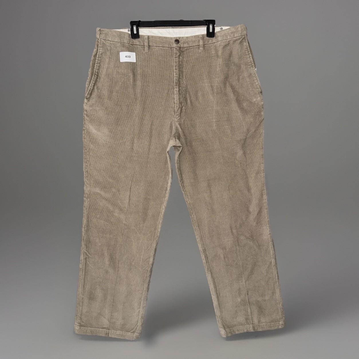 Haggar Corduroy Pants Mens 40×31 (Tag 42) Tan Expandable Waist WPL 386