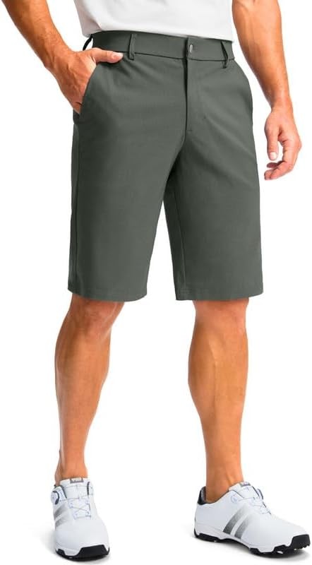 Mens Golf Shorts 11 Inch Inseam Stretch Quick Dry Casual Work Dress Shorts
