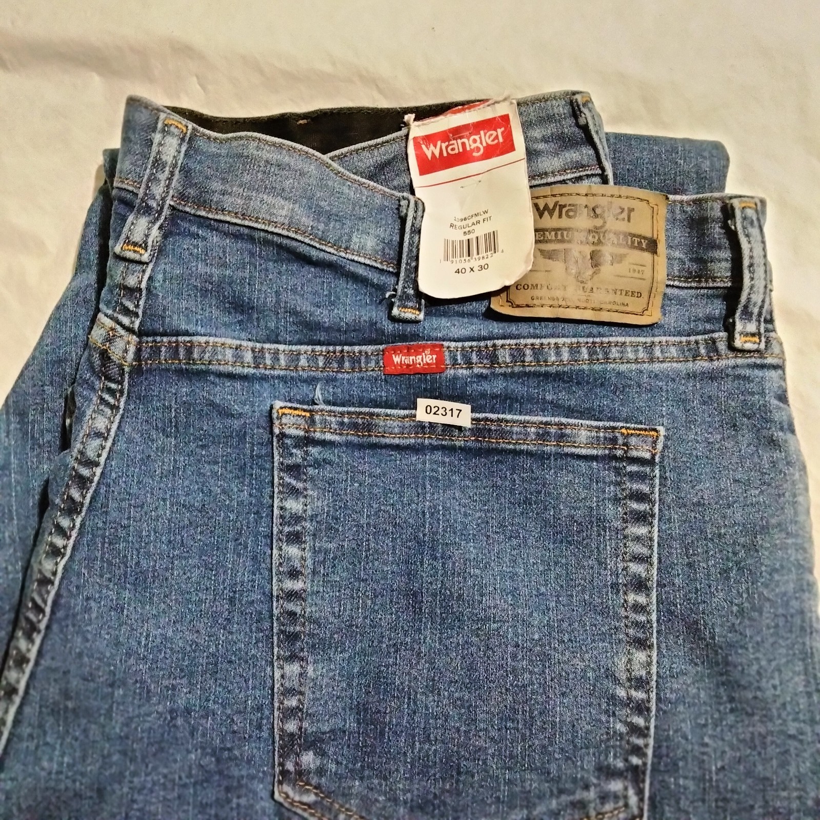 Wrangler Regular Comfort Flex Waistband Jeans Performance Series Men 40×30 32×30