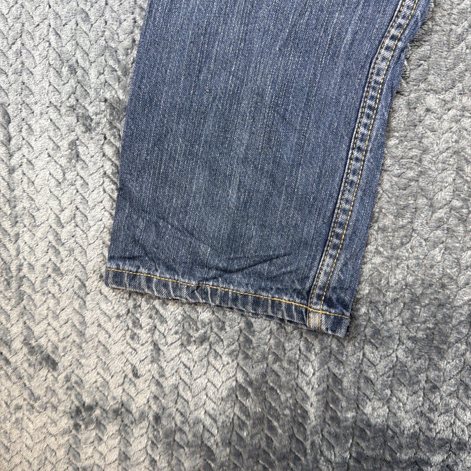 Levis 505 Reguar Straight Jeans Boys 12 Husky 32×27 Blue Denim