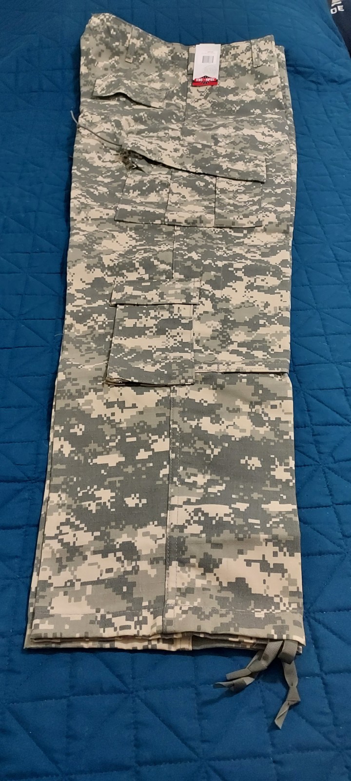 Tru-Spec Desert Camo Military Ripstop Cargo Tactical Pants Large/Long NWT