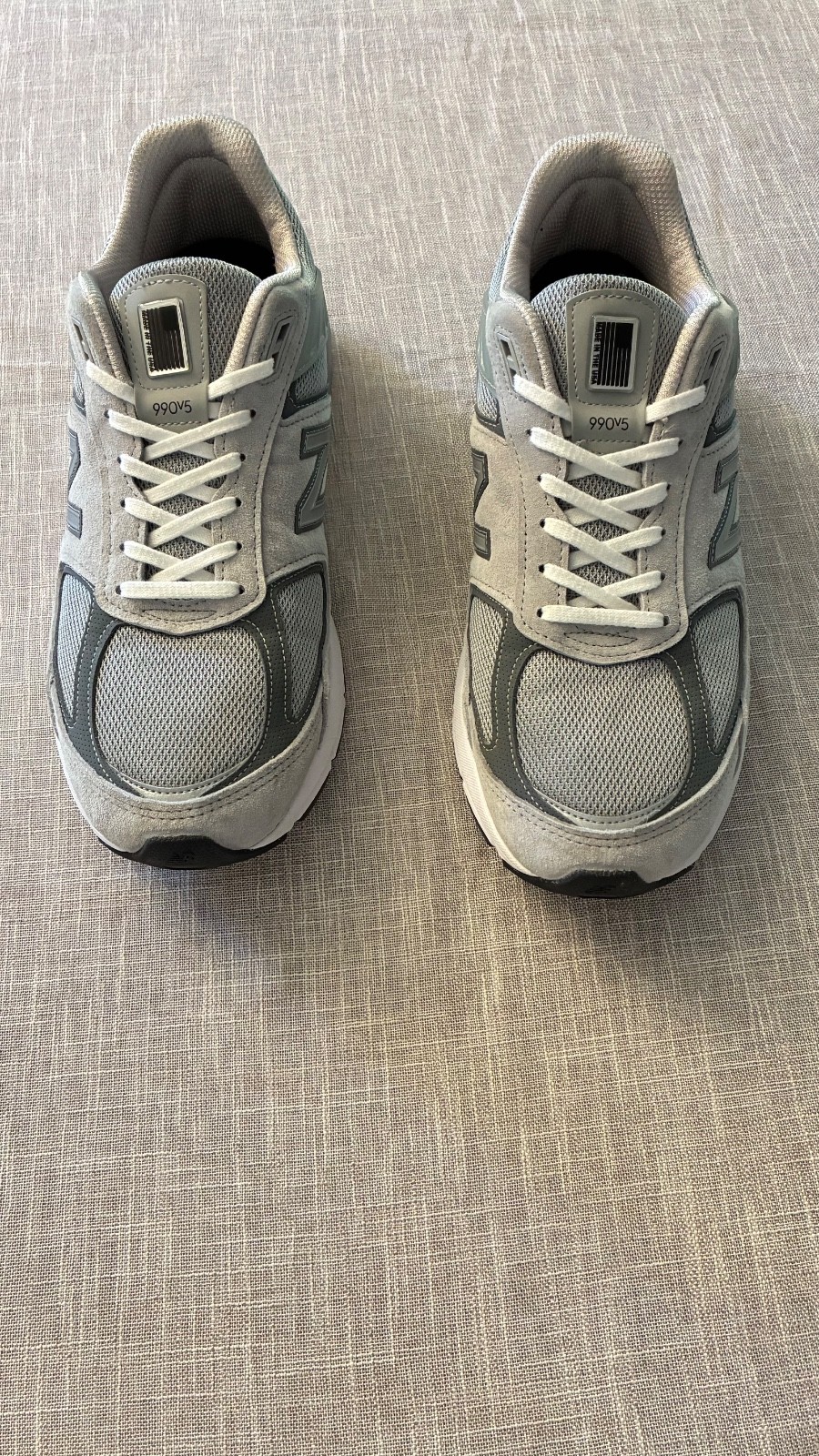 Size 12 2E – New Balance 990v5 Made in USA Low Castlerock Grey Wide