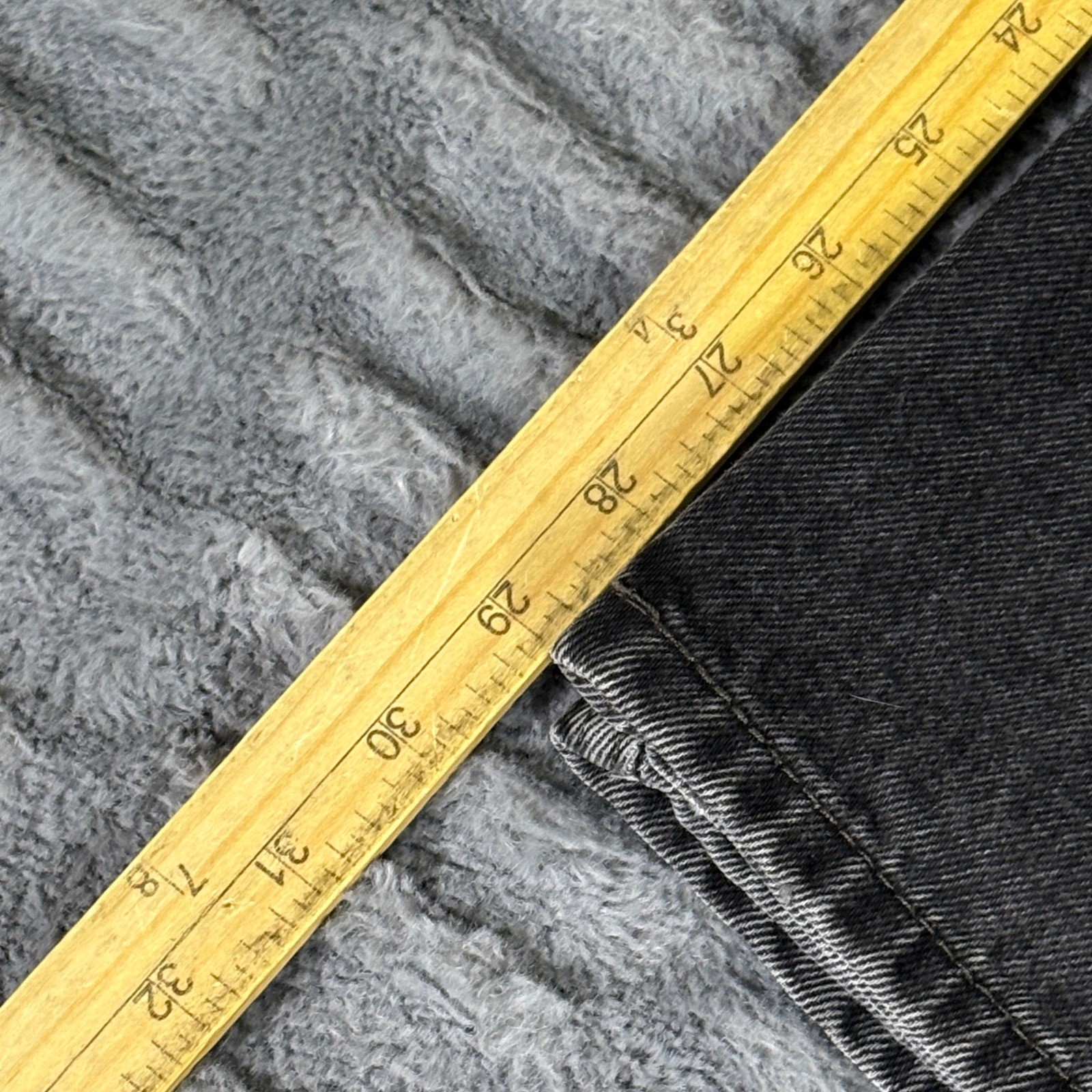Levis 505 Mens Straight Leg Jeans 31×30 Faded Black Denim Regular Fit 100 Cotton