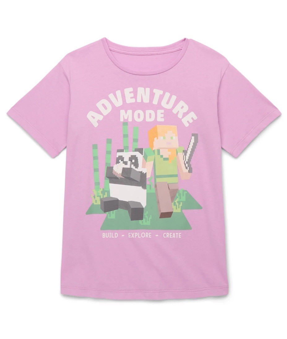 Minecraft Girls Adventure Mode Tshirt Sz L (10/12)~ Free Shipping!
