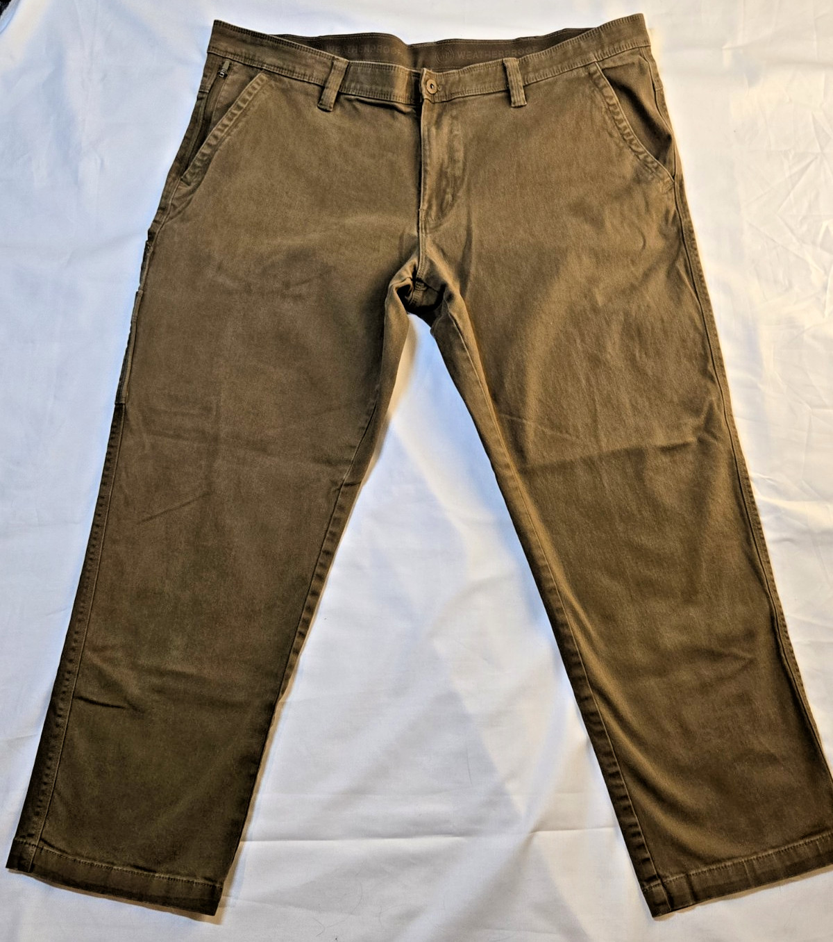 Weatherproof Vintage Mens Carpenter Pants 40×30 Cedar Brown Stretch Workwear Uti