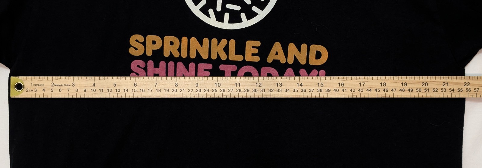 Dunkin’ Donuts Sprinkle & Shine Today XL Black Employee Shirt 22″ W X 29.5″ L