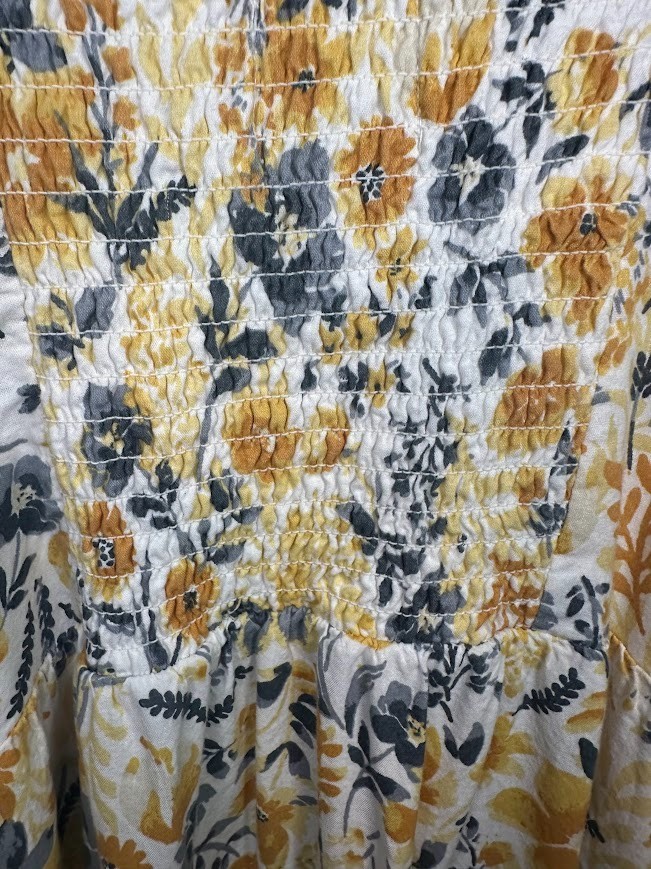 Joie Yellow Floral Maxi Cottagecore Boho Prairie Peasant Cotton Sundress – 6