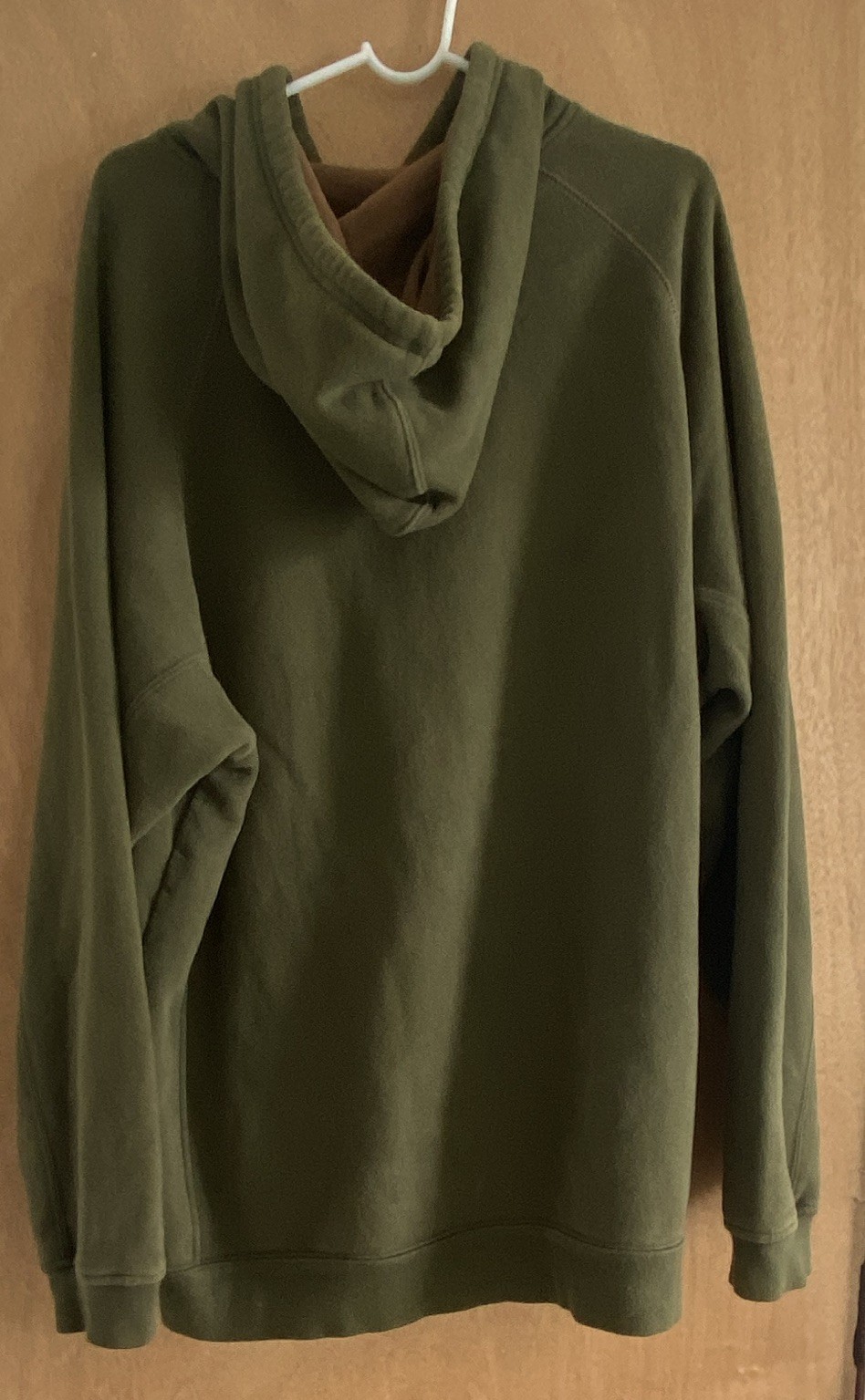 Columbia Men’s Green Pullover Hoodie Fleece Embroidered Logo Pockets Size XL